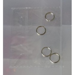 Anneaux brisés argentés  modèle moyen pour clés ou bijoux pendentif (sachet : 10 pièces)  12 mm
