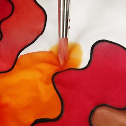 Peinture sur soie et autres textiles, à base d'eau, rouge carmin Silk, 50ml