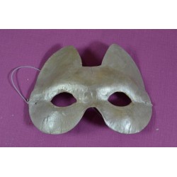 Masque de chat  en papier mâché dim. 16 x 11.5 cm, 1 pièce