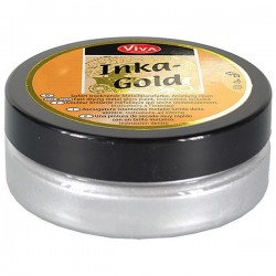 Inka-Gold Peinture coloris argent Silver pour multi-supports, Nouveauté 2018 !