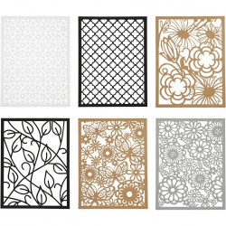 Bloc Papier cartonné fond de carte dentelle Design coloris beige/gris/noir A6 104x146 mm, 200 gr, 1 pièce,   Promo - 10 %