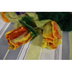 Pochette Créative Patron base "Tulipes et feuilles feutrage humide" (4 pièces patron 2 dimensions) DIY
