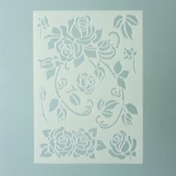 Pochoir Mini motifs "Roses et bouquet" (format A5)