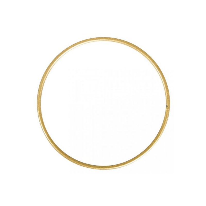 Anneau Métallique cercle d. 20 cm doré vieilli