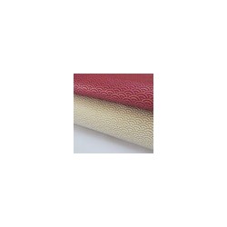 Tissu coton Esprit Japonnais vagues seigaiha fond Ecru motifs dorés Coupon 1,45m x 1 m   Destockage -10%