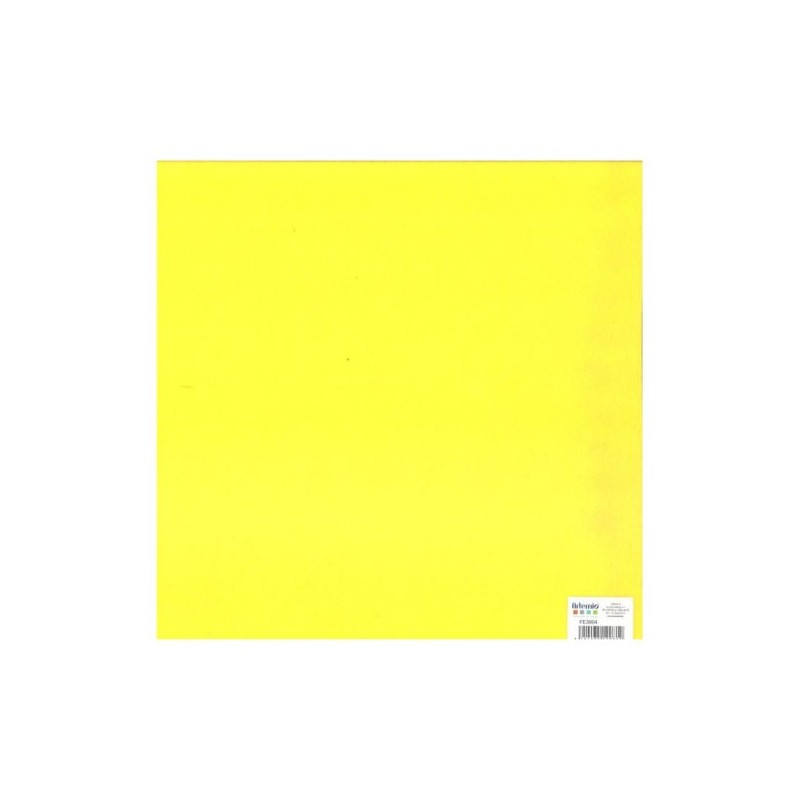 Feutrine coupon 31 x 31 cm Jaune, 1 mm