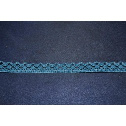 Ruban Petit galon dentelle aux fuseaux mécaniques bleu soutenu longueur 1 m x 15 mm