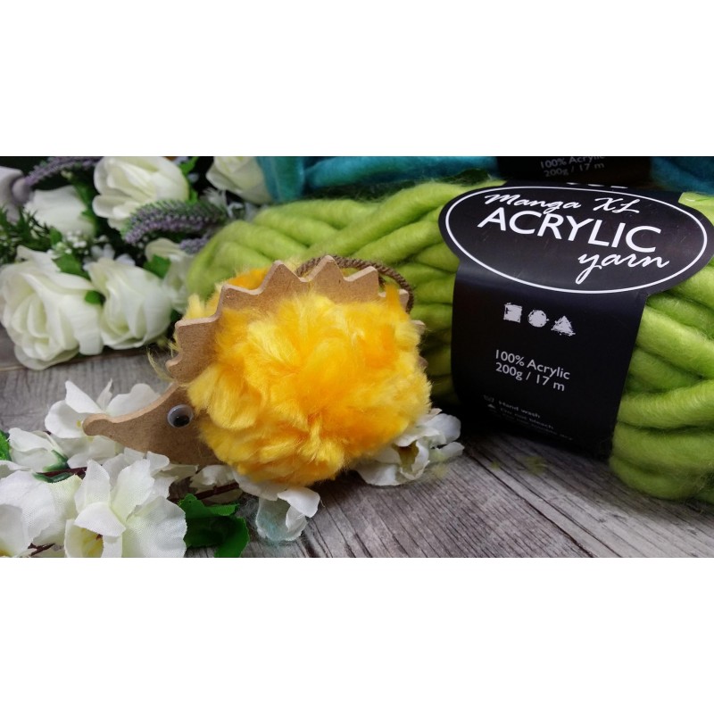 Laine Acrylique XL, coloris gris anthracite, Qualité manga, 200gr L