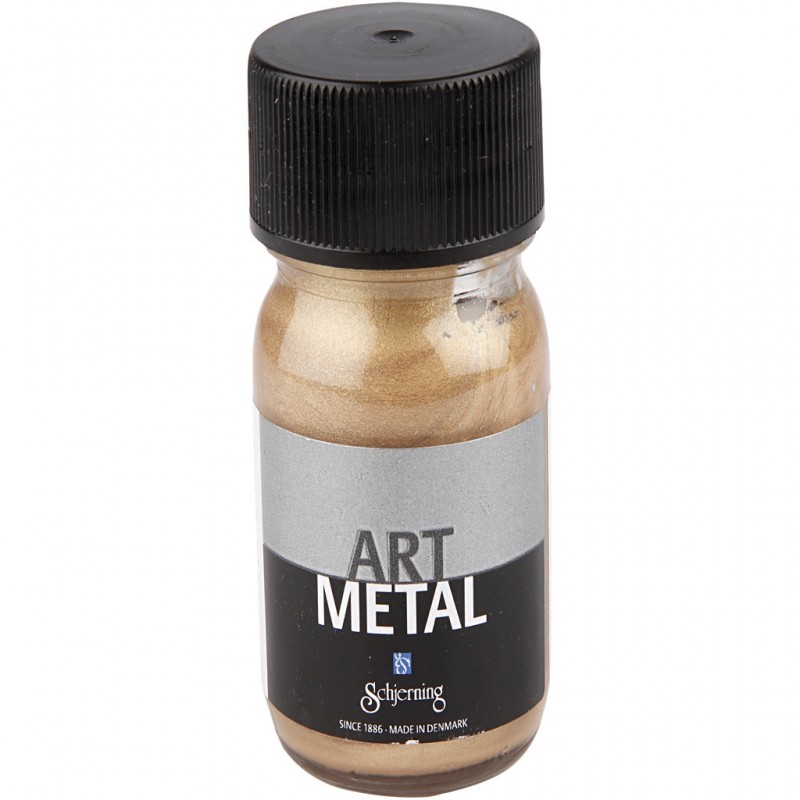 peinture art métal, coloris : or foncé,  Contenance  :  pot 30 ml