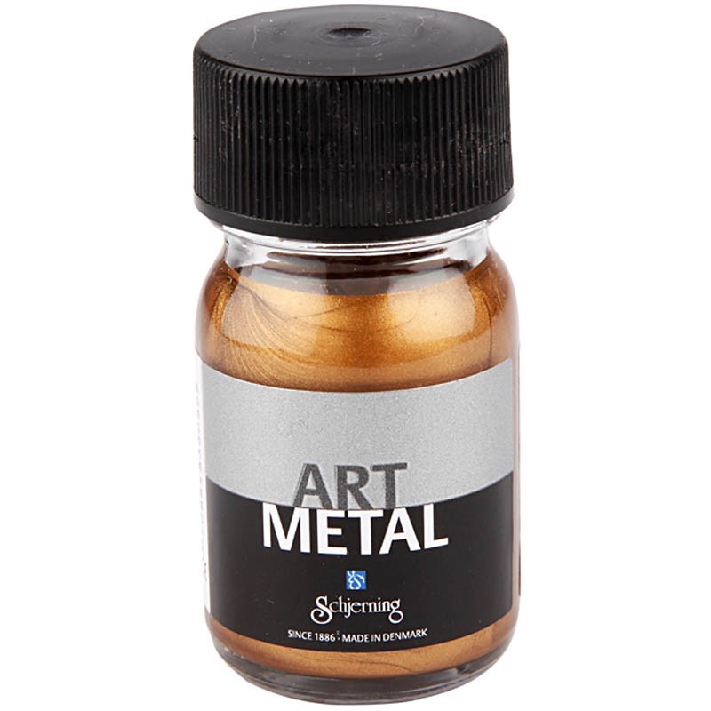 peinture art métal, coloris : or antique,  Contenance  :  pot 30 ml