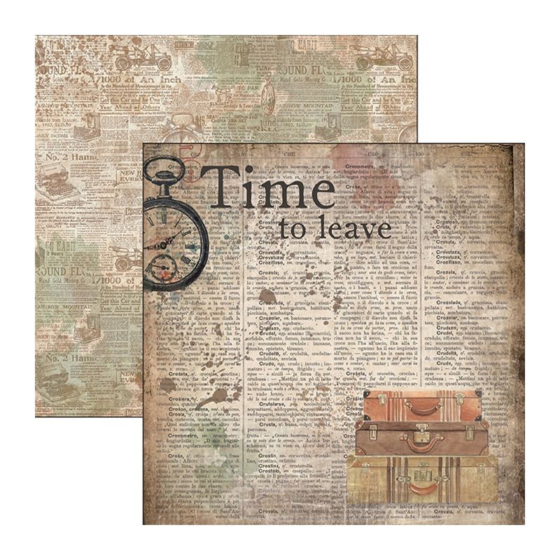 Papier Scrap double 30x30 VINTAGE 'Ciao Bella' Time To Leave de Papeterie  Créative, 1,30 € | Atelier63silenceelle