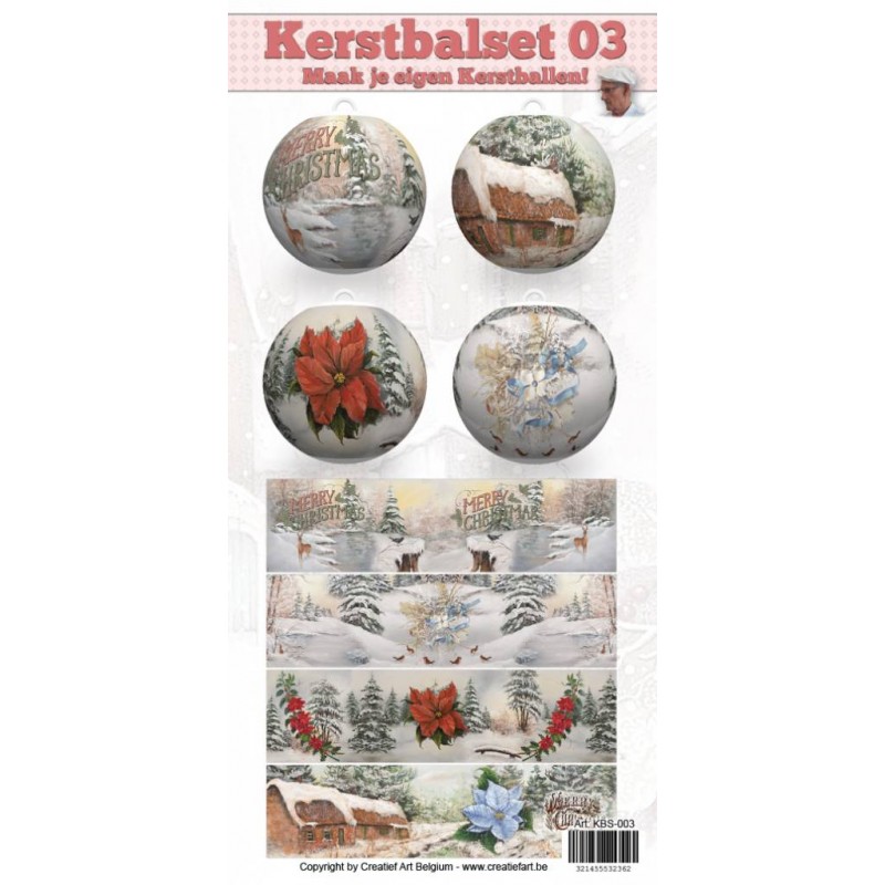 Film Rétractable Manchon Neige & Poinsettias pour 4 boules de Noël 8 cm Film Rétractable Manchon Neige & Poinsettias pour 4 boules de Noël 8 cm