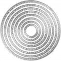 Matrice de Découpe en métal Cercles assortiment 8 pièces de 1 à 7cm