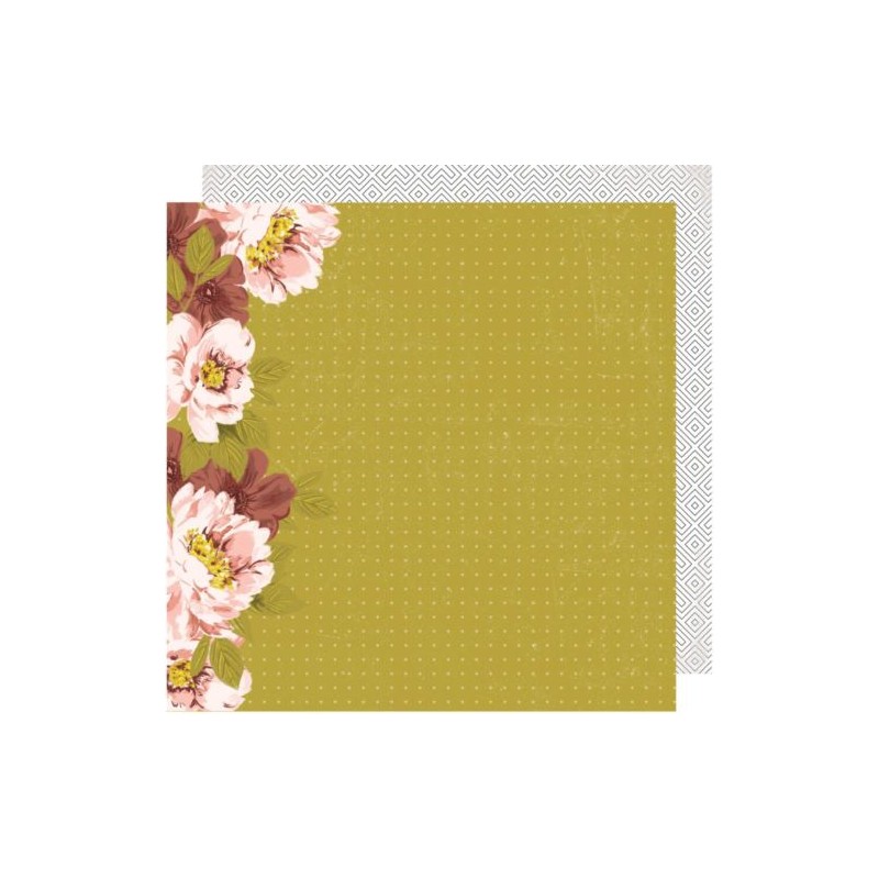 Papier scrap double 30X30 Wallflower Honey and Spice Heidi Swapp à l'unité