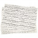 Papier Scrap imprimé kraft 10 feuilles Notes de Musique A4  100 gr
