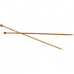 Aiguilles à tricoter en Bambou, 5 , L: 35 cm, 1paire
