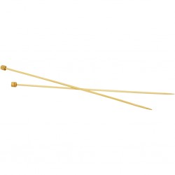 Aiguilles à tricoter en Bambou, 4 , L: 35 cm, 1paire
