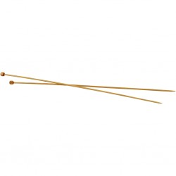 Aiguilles à tricoter en Bambou, 3 , L: 35 cm, 1paire