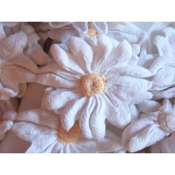 Fleur tissu coton vintage "La fleur de Louise" (réalisée à la main)  ( Vendu à l'unité)