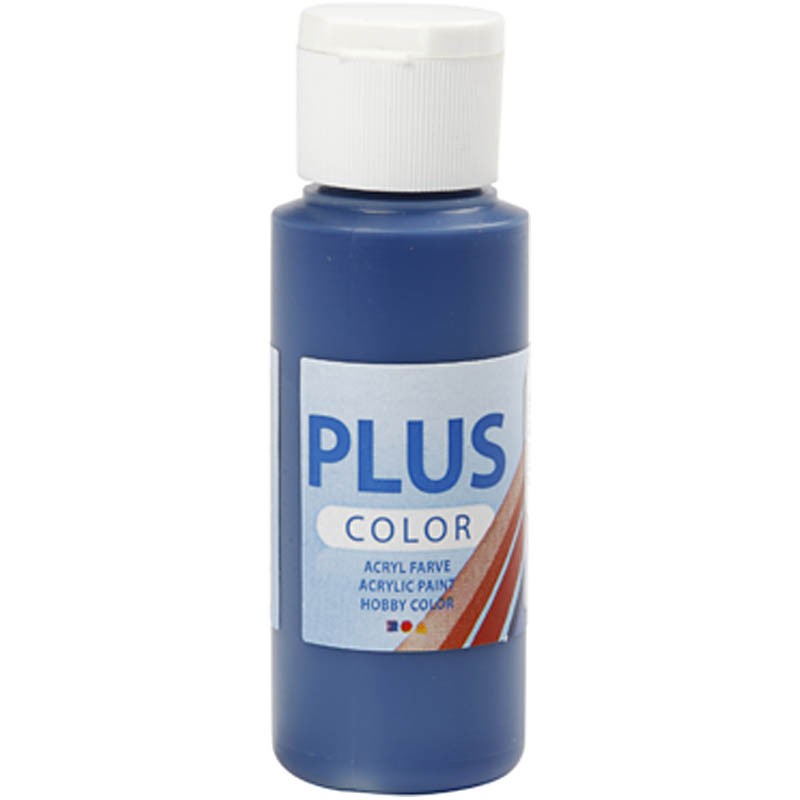 Peinture Acrylique Plus Color, Bleu Marine, 60 ml, couvrante, 1 Flacon