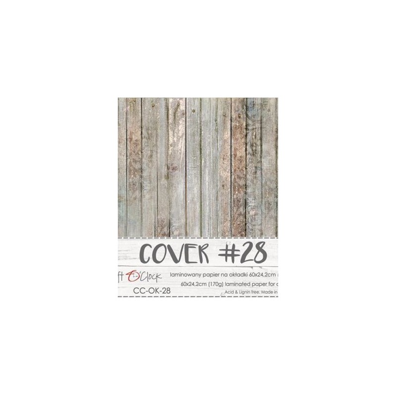 Couverture spécial Album SCRAP COVER-28  BOIS VINTAGE BRUN planches, 170 gr