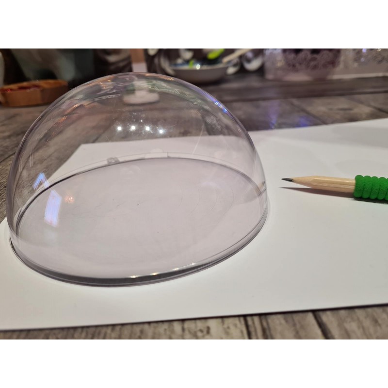 Boule décorative plastique transparente Ø 14 cm, séparable en 2 parties