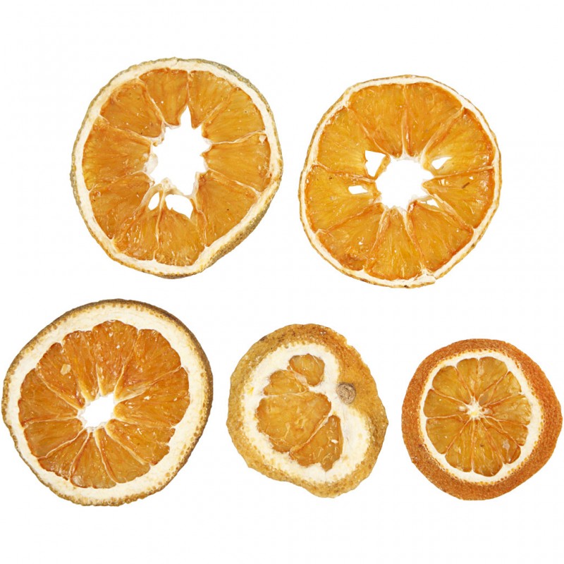 Tranches d'oranges Naturelles  Séchées, 40-60 mm, 5 Pièces, 1 sachet