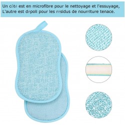 Eponge Lavable Vaisselle Réutilisable en Microfibre, produit écologique vendu à l'unité