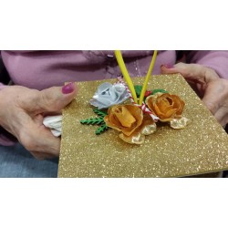 Planche de Mousse prédécoupée Fleurs Poinsettias ROUGE, DAYKA