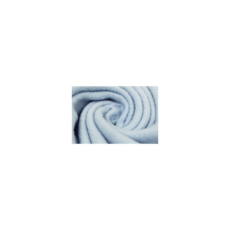 Tissu Polaire Uni Bleu ciel, Par 10 cm