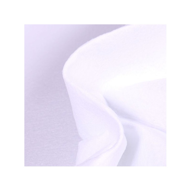 Tissu Feutrine 150 cm Blanc - Par 10 cm