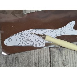 Serviette en papier poissons LAGON 25x25 cm, à l'unité