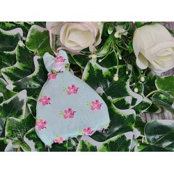 Fleur Tissu satin, Bouton de Rose poudré 1 cm, Lot de 5
