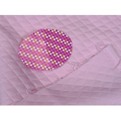 Tissu matelassé jersey rose vendu par 0,50 cm, largeur : 140 cm