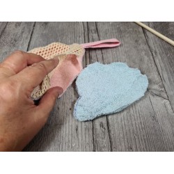 Tissu éponge coton bleu turquoise Label OEKO-TEX , par 10 cm
