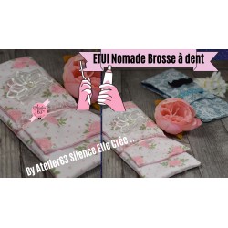 Tissu Coton Bio Arty GAMM Ginkgo bordeaux/rose/crème Par 10cm