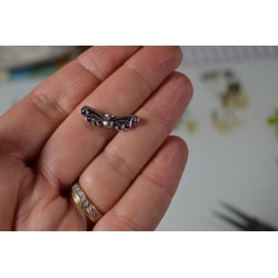 Perles Métal argenté forme ailes (sachet : 10 pièces)