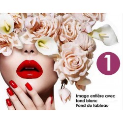 Image 3 D Femme aux Roses Rétro 30x40 à l'unité Tech.3D