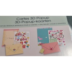 Kit cartes 3D Popup lot de 2 cartes à réaliser