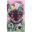 Tissu portrait N°1 de chat famille Floral pets de Mia Charro 11X16cm