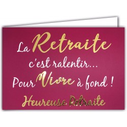 Planche stickers 10 cm x 23 cm Peel Off   "Vive la Retraite" ARGENTE