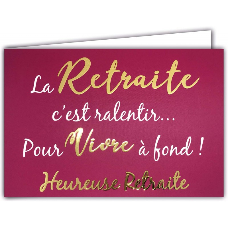 Planche stickers (10 cm x 23 cm)  Peel Off   "Vive la Retraite" Argenté