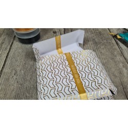 Papier décoré A4 'Rössler Papier,Twin' Coeurs dorés 1feuille