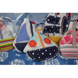 Coupon 100 % coton Vintage bleu turquoise botanique 0,70x0,70 cm