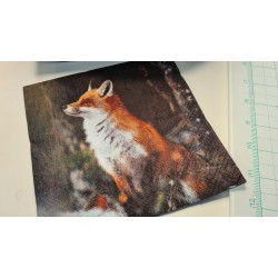 Serviette en papier 3 plis motif : Renard , vendue à l'unité