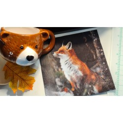 Serviette en papier 3 plis motif : Renard , vendue à l'unité