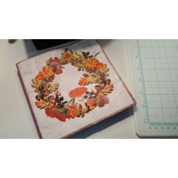 Serviette en papier couronne d'automne  à l'unité  33x33 cm