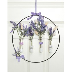 Anneau Métallique couronne cercle d. 20 cm doré vieilli