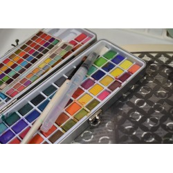 Transfert 2 planches A4, Etiquettes Ornements textes, Stampéria