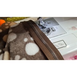 Fermeture éclair  Dentelle coton fermeture boule 33 cm Ivoire, vendu à l'unité